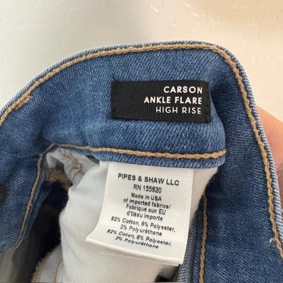 Veronica Beard Jeans Womens 27 Carson Ankle Flare High Rise Raw Hem Made USA - Picture 6 of 9